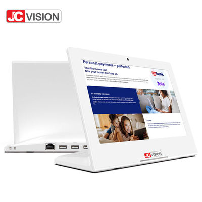 JCVISION Bentuk L Layar Iklan Tablet Android Kios Umpan Balik 10.1 Inci