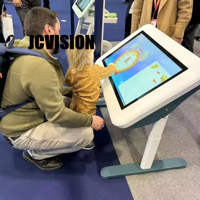 Meja Permainan Layar Sentuh Kapasitif Android 32 inci JCVision Height Lift untuk Taman Kanak-kanak