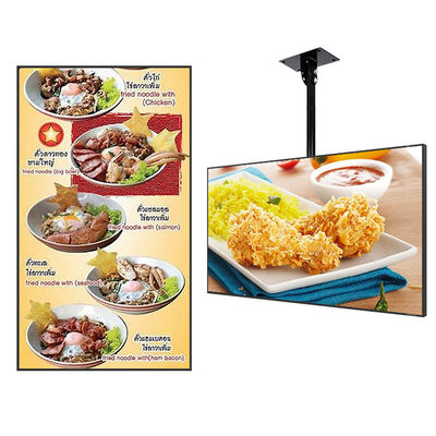 JCVISION LED Panel TFT 32 Inch Digital Menu Tampilan dinding dipasang