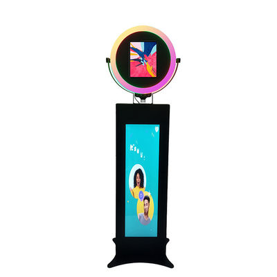 Ipad Elektronik Selfie Photo Booth Pemisah Top Handle Dibangun Dalam Light Strip